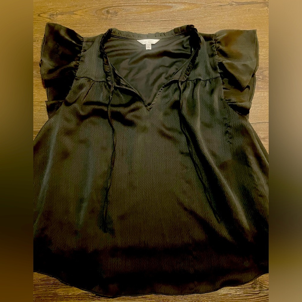 Lauren conrad black blouse size L